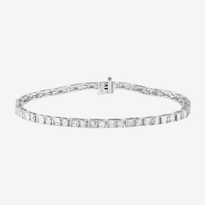 Womens CT. T.W. Lab Grown White Diamond 10K Gold Tennis Bracelet