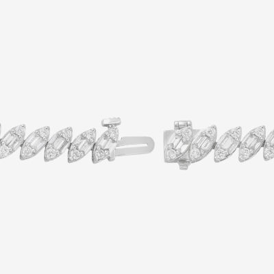 Womens CT. T.W. Lab Grown White Diamond 10K Gold Tennis Bracelet