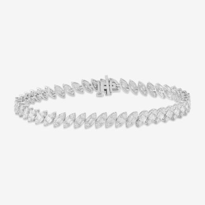 Womens CT. T.W. Lab Grown White Diamond 10K Gold Tennis Bracelet