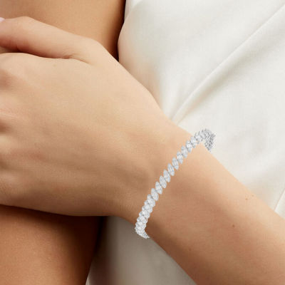 Womens CT. T.W. Lab Grown White Diamond 10K Gold Tennis Bracelet