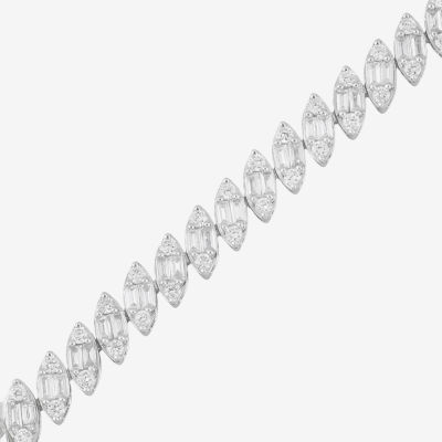 Womens CT. T.W. Lab Grown White Diamond 10K Gold Tennis Bracelet