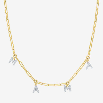 Diamond Addiction (G-H / Si2-I1) Womens 1/6 CT. T.W. Lab Grown White Diamond 14K Gold Over Silver 18 Inch Pendant Necklace