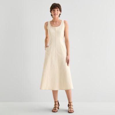 a.n.a Womens Midi Fit + Flare Dress