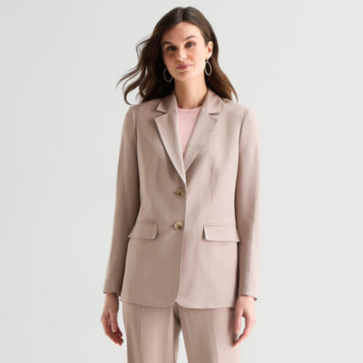 Worthington Womens Striped Classic Fit Blazer
