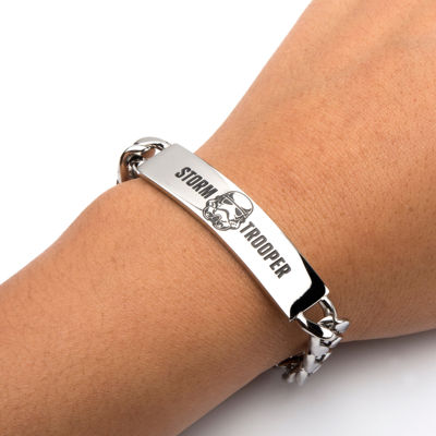 Star Wars® Mens Stainless Steel Stormtrooper ID Bracelet