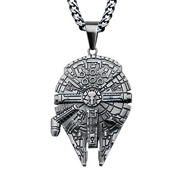 STAR WARS™ Millennium Falcon Stainless Steel Pendant Men's Necklace 22" 