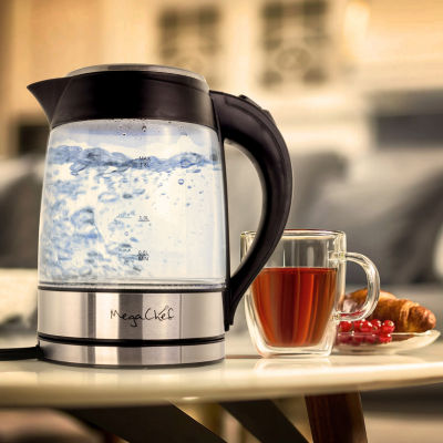 MegaChef 1.7L Glass & Stainless Steel Electric Kettle