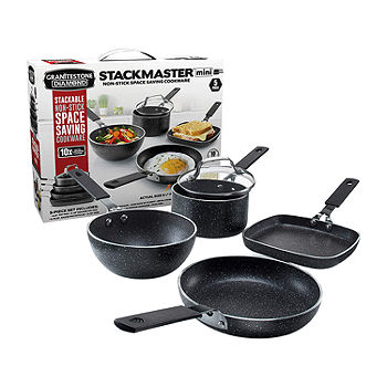 Ceramic Non-Stick Aluminum Stackable Cookware Set - 5pc 