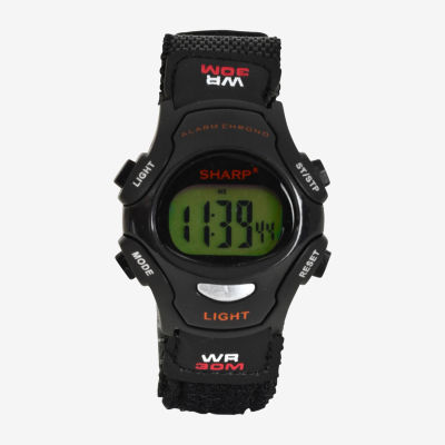 Sharp Boys Digital Black Strap Watch Shr3000jc21