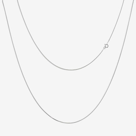 Silver Reflections Pure Silver Over Brass 18-24" Snake Chain Necklace, One Size