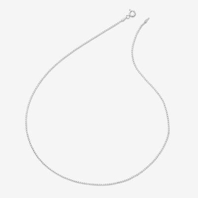 Silver Reflections Pure Silver Over Brass 24-30" Box Chain Necklace