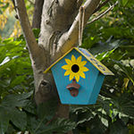 Glitzhome 10.75in Metal Licence Plate Bird Houses