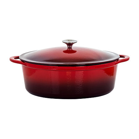 MegaChef 7-qt. Cast Iron Dutch Oven, One Size, Red