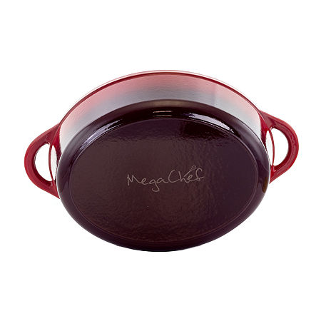 MegaChef 7-qt. Cast Iron Dutch Oven, One Size, Red