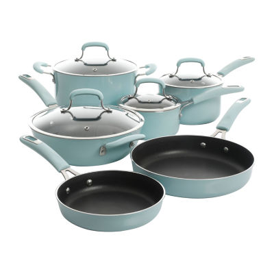 Kenmore Elite 10pc. NonStick Cookware Set, Color Blue JCPenney