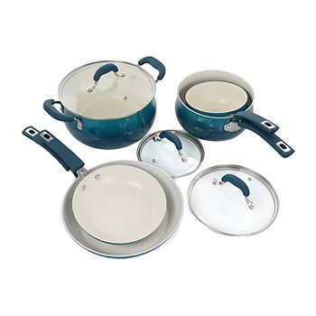 11-Piece Cuisinart Ceramica XT Non Stick Cookware Set (Ocean Blue