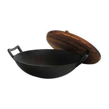 PC Cast Iron Wok With Lid
