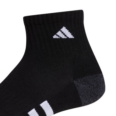 adidas Cushioned Mens 3 Pair Big and Tall Quarter Ankle Socks