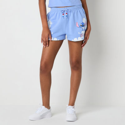 Lilo And Stitch The Movie Fleece Short Womens Mid Rise Pull-On Short Juniors
