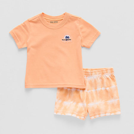 Okie Dokie Baby Boys 2-pc. Short Set, 12 Months, Orange
