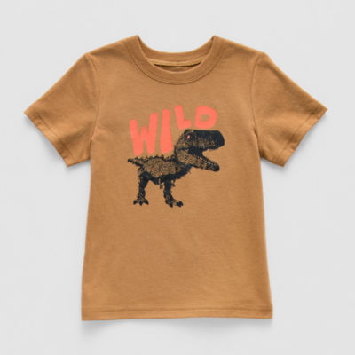 Okie Dokie Toddler & Little Boys Crew Neck Short Sleeve Graphic T-Shirt
