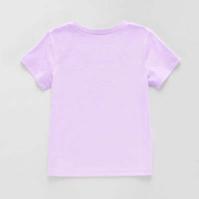 Okie Dokie Toddler & Little Girls Round Neck Short Sleeve Graphic T-Shirt