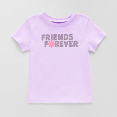 Okie Dokie Toddler & Little Girls Round Neck Short Sleeve Graphic T-Shirt