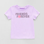 Toddler Girls Crew Neck Short Sleeve Minnie Mouse Graphic T-Shirt