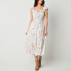 Arizona Womens Sleeveless Midi Sweater Dress Juniors