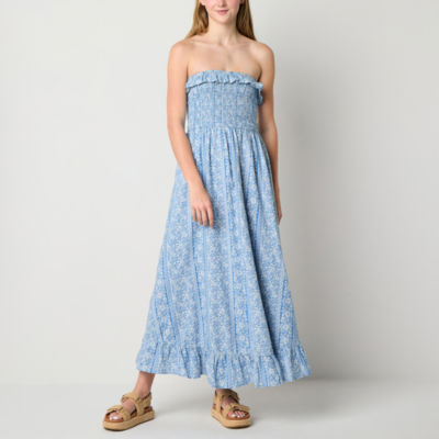 Arizona Womens Floral Maxi Dress Juniors