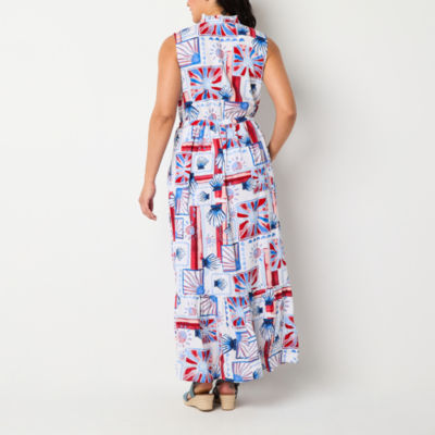 St. John's Bay Womens Sleeveless A-Line Dress