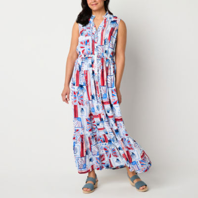 St. John's Bay Womens Sleeveless A-Line Dress