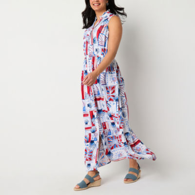 St. John's Bay Womens Sleeveless A-Line Dress