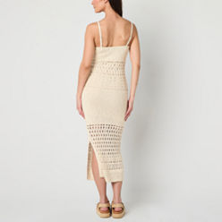 Arizona Womens Sleeveless Midi Sweater Dress Juniors