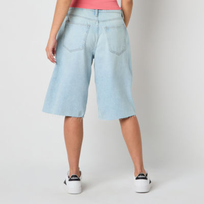 Arizona Womens Low Rise Juniors Denim Short