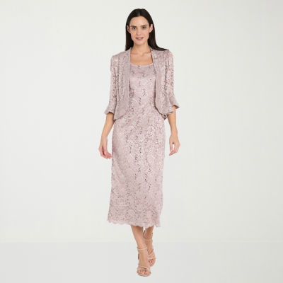 R & M Richards Womens Midi Jacket Dress