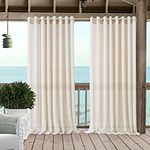 Elrene Home Fashions Carmen Extra Wide Indoor/Outdoor Sheer Grommet Top Single Curtain Panel