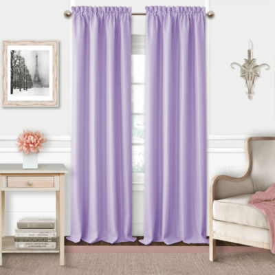 Elrene Home Fashions Adaline Faux-Silk Light-Filtering Rod Pocket Single Curtain Panel