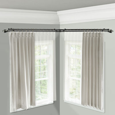 Rod Desyne Amelie Corner Window Double Curtain Rod