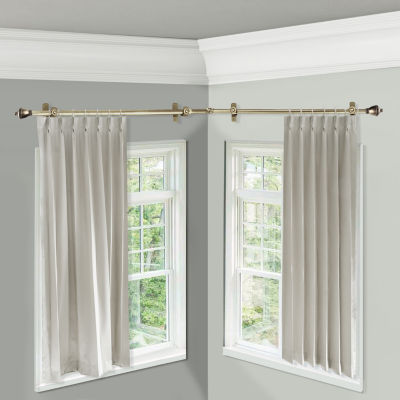 Rod Desyne Amelie Corner Window 3/4 Adjustable Curtain