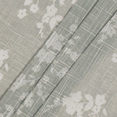 Fieldcrest Arden Tossed Bouquet Cotton Sheer Grommet Top Single Curtain Panel