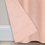 Fieldcrest Arden Solid Cotton Sheer Rod Pocket Single Curtain Panel