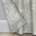 Fieldcrest Arden Tossed Bouquet Cotton Sheer Rod Pocket Single Curtain Panel