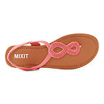 Mixit Womens Geary T-Strap Flat Sandals