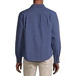Campia Mens Modern Fit Long Sleeve Plaid Button-Down Shirt