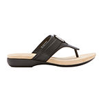 St. John's Bay Womens Zander T-Strap Flat Sandals