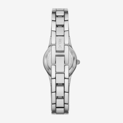Relic By Fossil Womens Silver Tone Bracelet Watch Zr34656