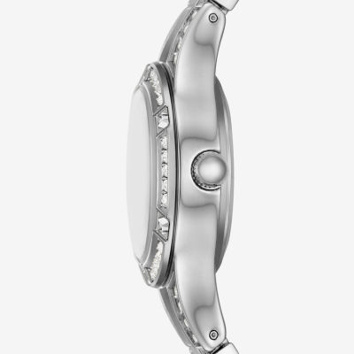 Relic By Fossil Womens Silver Tone Bracelet Watch Zr34656