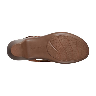Easy Spirit Sandales à talons Chantal pour femme, Cuir bronze, 5