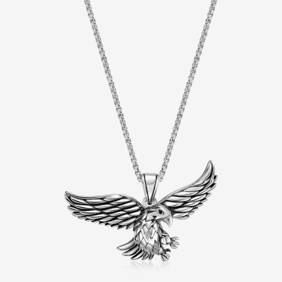 Eagle Mens Stainless Steel Pendant Necklace